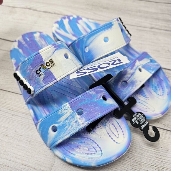NWT Crocs Classic Crocs Marbled‎ Sandal Women's Clog Size 9 - Picture 7 of 8